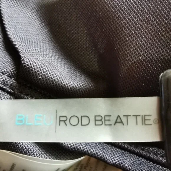 Bleu Rod Beattie Belted Black And White One Piece Swimsuit - Sz 12 - Picture 5 of 7